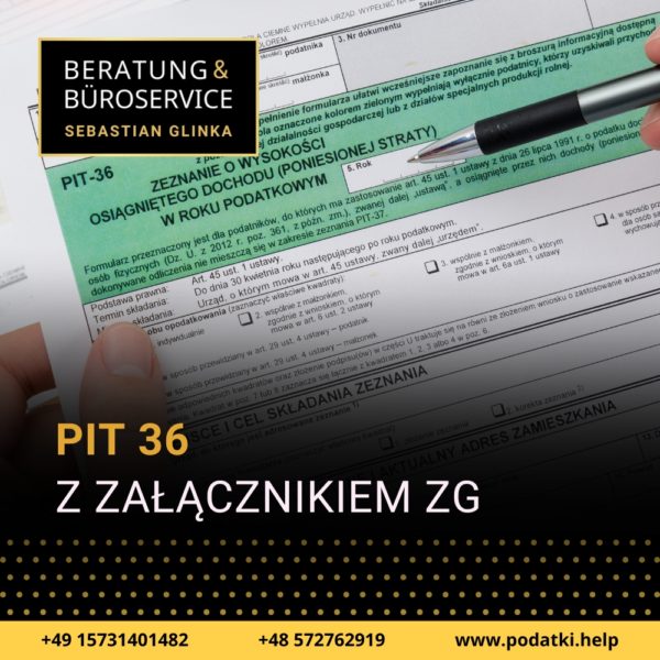 PIT-36 z załącznikiem ZG
